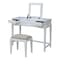 International Concepts Vanity Table with Vanity Bench, Snow White K-BE08-2-DT-2 - alternate 2